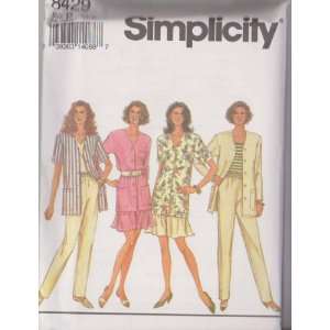 Misses Pants, Shorts And Unlined Jacket Simplicity Sewing Pattern 8429 