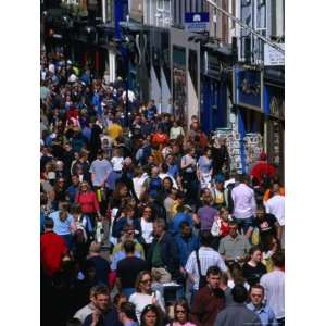  Shoppers on Grafton Street, Dublin, Ireland Stretched 