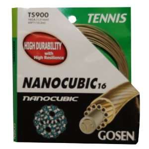  Gosen Nanocubic Tennis Strings 16g 1.31mm Yellow Sports 