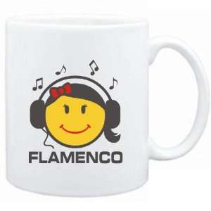  Mug White  Flamenco   female smiley  Music Sports 