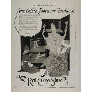  1917 Ad Red Cross Shoes Art Deco Krohn Fechheimer NICE 
