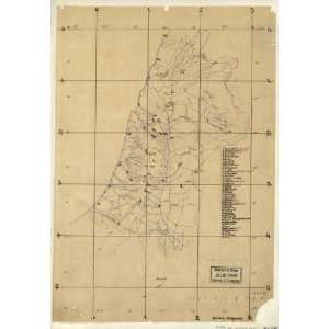 Civil War Map Sketch map of Palestine.