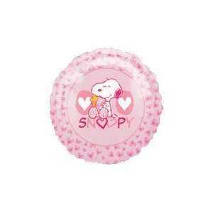  18 Peanuts Snoopy Love Pink Balloon   Mylar Balloon Foil 