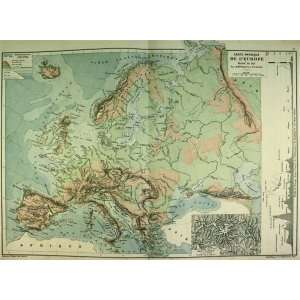  Leroy map of Europe   Physical (1885)
