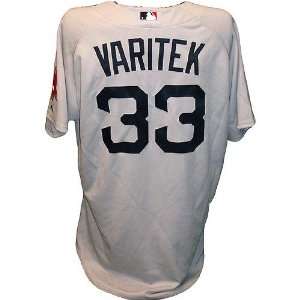  Jason Varitek #33 2009 Red Sox Game Used Gray Jersey (MLB 