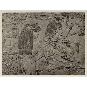 1929 Egyptian Man Woman Wall Tomb of Ramose Thebes   Original 