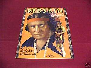 1929 REDSKIN HARRY KERR J S ZAMECNIK PIANO SHEET MUSIC  