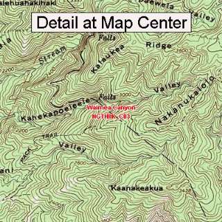 USGS Topographic Quadrangle Map   Waimea Canyon, Hawaii (Folded 