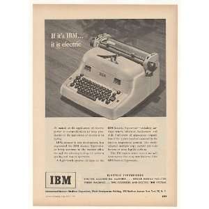 1949 IBM Electric Typewriter Print Ad