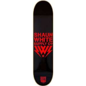  Shaun White Logo Core Skateboard Deck   8.0 Black/Red 