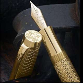 Conway Stewart Fountain Pen 18ct GOLD M Vermeil Limited  