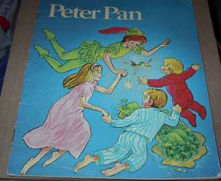PETER PAN Children Book 1970 Educational Reading Servic  