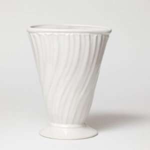  Corinth Oval Vase, White