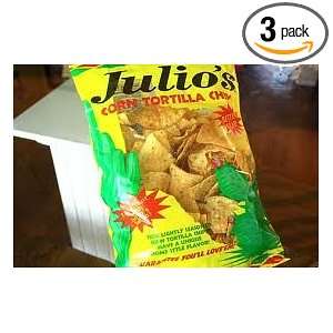 Julios Seasoned Corn Tortilla Chips   10 Oz (Pack of 3)  