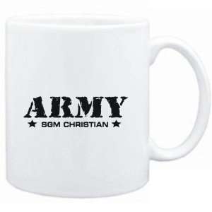Mug White  ARMY Sgm Christian  Religions  Sports 