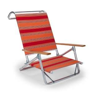   Mini Sun Chaise Folding Beach Arm Chair, Salsa Patio, Lawn & Garden