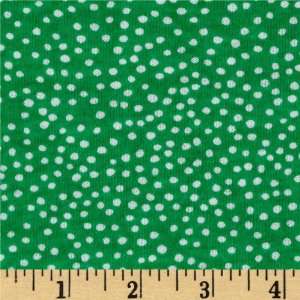  60 Wide Cotton Jersey Knit Dots Green Fabric By The Yard 