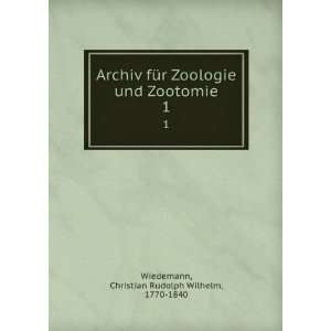   und Zootomie. 1 Christian Rudolph Wilhelm, 1770 1840 Wiedemann Books