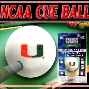  Miami Hurricanes Officially Licensed Billiards Cue Ball 