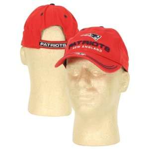   Patriots 2 Line Slouch Style Adjustable Hat  Red