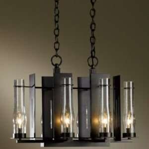   Forge R160953 New Town Six Light Chandelier , Finish Burnished Steel