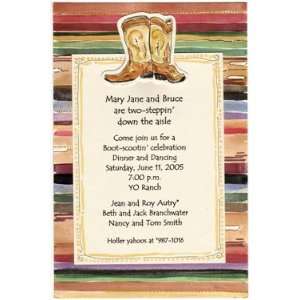  Boots on Serape 3D Invitations