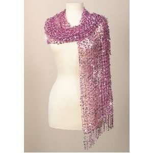  Pink Sequined Scarf 