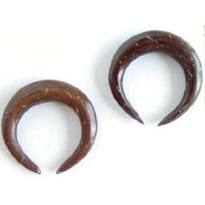  Natural Organic Coco Shell Septum Crescents Hanger Plugs 8 
