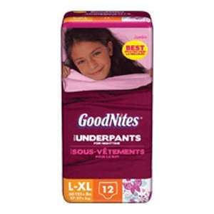 Kimberly Clark GoodNites Disposable Underwear For Girls Large/Extra 