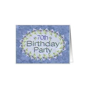    70th Birthday Party Invitations Lavender Flowers Card Toys & Games