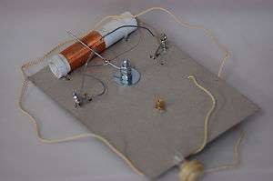 BUILD YOUR OWN CRYSTAL RADIO SET kit of parts CATS WHISKER, FOX HOLE 