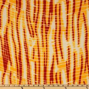  44 Wide Skin Crepe De Chine Orange/Yellow Fabric By The 