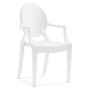 Zuo Modern Furniture Design Anime Acrylic Chair White Acrylic 106102 