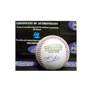  Kevin Youkilis autographed 2004 World Series Baseball 