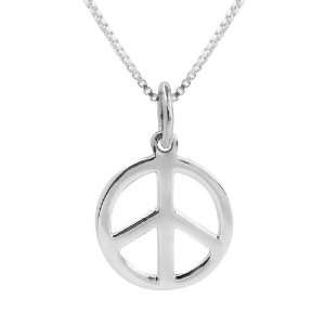  Sterling Silver Peace Small Necklace Jewelry