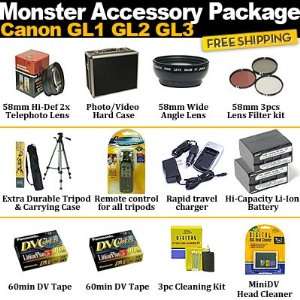  Ultimate Accessory Package For Canon GL1 GL2 GL3 Includes 