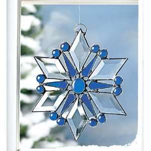  American Made Beveled Glass Snowflake Ornament