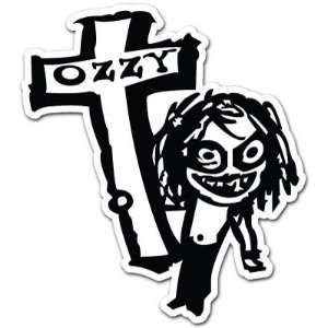  Ozzy Osbourne Cross Car Bumper Sticker Decal 4.5x4 