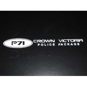  P71 Police Interceptor Crown Victoria Decal Sticker White 
