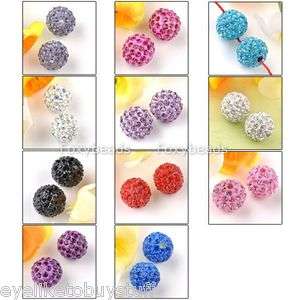   Crystal Ball Bead Loose Disco Ball Craft Spacer Findings Bead  