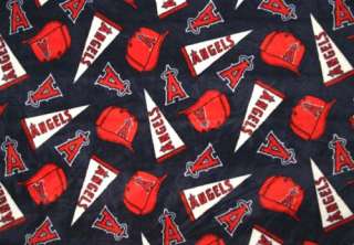 Los Angeles Angels of Anaheim MLB Print Fleece Fabric  