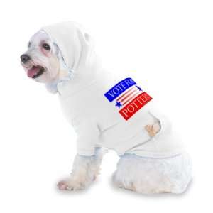  POTTERY Hooded (Hoody) T Shirt with pocket for your Dog or Cat LARGE