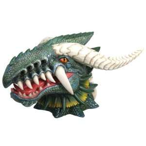  Halku Dragon Head Figurine   Cold Cast Resin   4.5 
