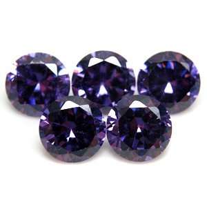   6mm Amethyst CZ Cubic Zirconia Loose Stone Lot of 50 Pieces Jewelry