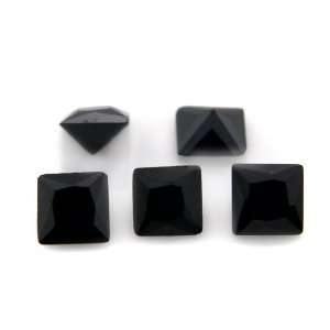   cut 3*3mm 25pcs Black Cubic Zirconia Loose CZ Stone Lot Jewelry