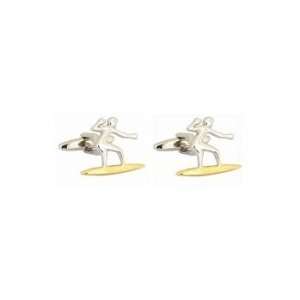  Surfer on board 3D cufflink Jewelry