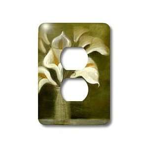 Taiche Acrylic Art   Flowers Calla Lily   Light Switch Covers   2 plug 