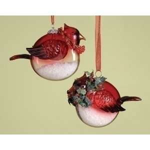   12 Snowfall Valley Cardinal Bird Christmas Ornaments