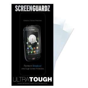  Pantech Breakout UltraTough Clear ScreenGuardz (Dry Apply 