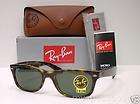 Ray Ban New Wayfarer 2132 902 52 Tortoise G15 New 100% Authentic Made 